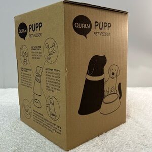 Qualy Pupp Portable Pet Feeder with Bowl & Storage Black